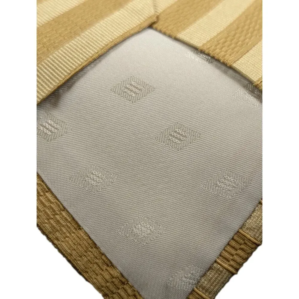 Joseph Abboud Classic Gold Stripe Tie 100% Cotton Made In Italy